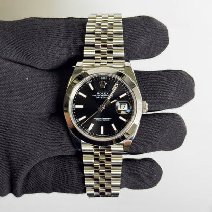 Rolex Datejust 41mm Black Dial Watch Ref# 126300