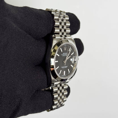 Rolex Datejust 41mm Black Dial Watch Ref# 126300