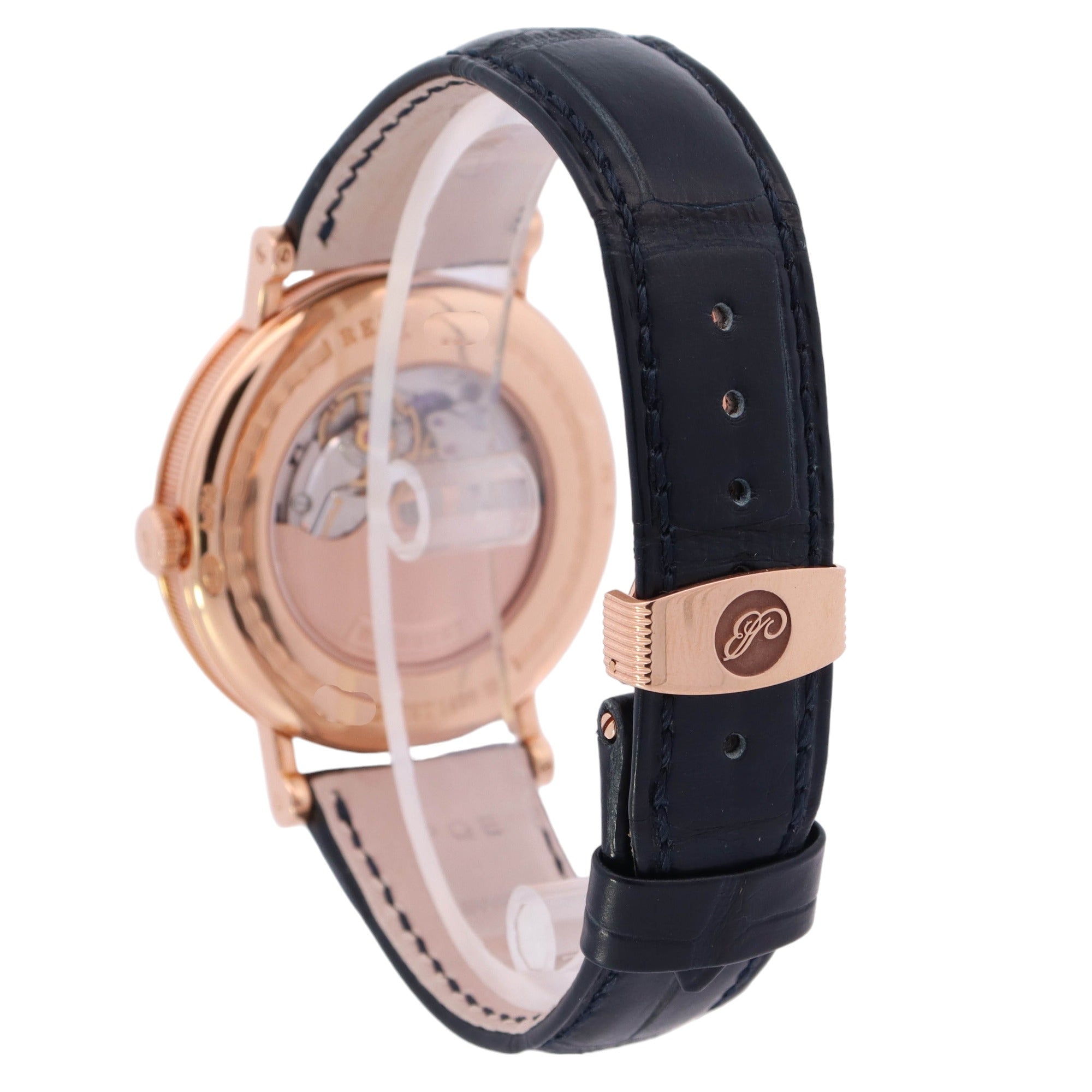 Breguet Classique Moonphase 7787 Yellow Gold 39mm Silver Roman Dial Watch Reference# 7787 - Happy Jewelers Fine Jewelry Lifetime Warranty