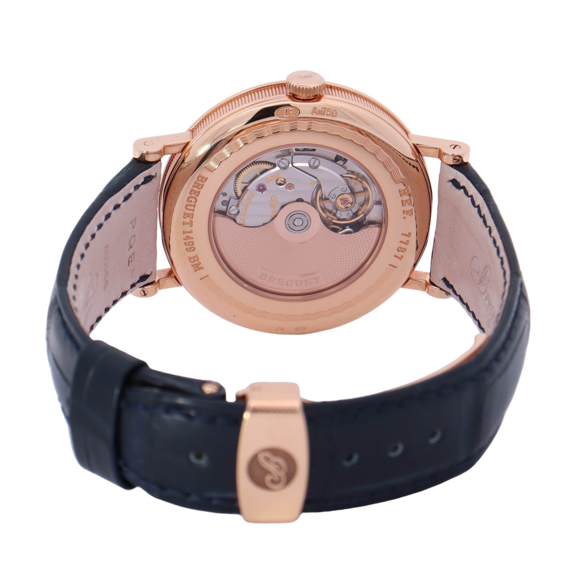 Breguet Classique Moonphase 7787 Yellow Gold 39mm Silver Roman Dial Watch Reference# 7787 - Happy Jewelers Fine Jewelry Lifetime Warranty