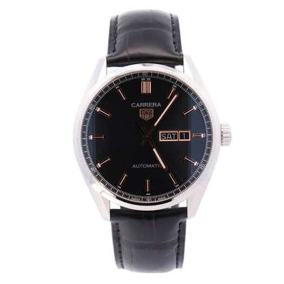 Tag Heuer Carrera Stainless Steel 41mm Black Stick Dial Watch Reference# WBN2013 - Happy Jewelers Fine Jewelry Lifetime Warranty