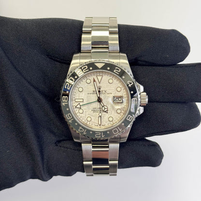 Rolex GMT-Master II 40mm Custom Meteorite Dial Watch Ref# 116710LN - Happy Jewelers Fine Jewelry Lifetime Warranty