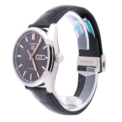 Tag Heuer Carrera Stainless Steel 41mm Black Stick Dial Watch Reference# WBN2013 - Happy Jewelers Fine Jewelry Lifetime Warranty
