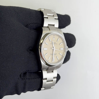 Rolex Oyster Perpetual 41mm Beige Dial Watch Ref# 134300 - Happy Jewelers Fine Jewelry Lifetime Warranty