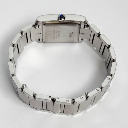 Cartier Tank Française Stainless Steel 28mm White Dial Watch Ref# W51002Q3 - Happy Jewelers Fine Jewelry Lifetime Warranty