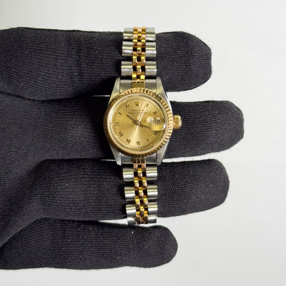 Rolex Datejust 26mm Champagne Dial Watch Ref# 69173