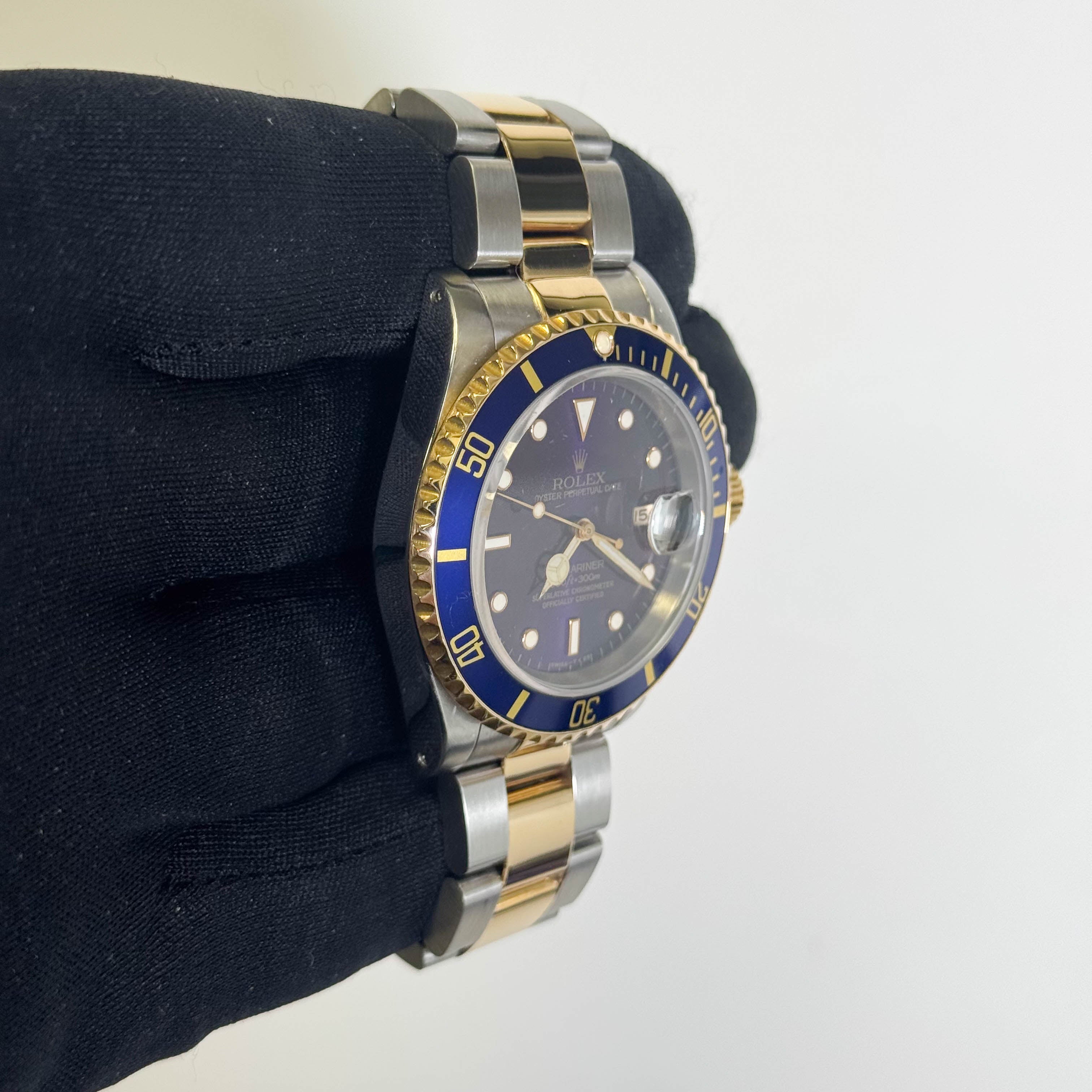 Rolex Submariner 40mm Blue Dial Watch Ref# 16613 - Happy Jewelers Fine Jewelry Lifetime Warranty