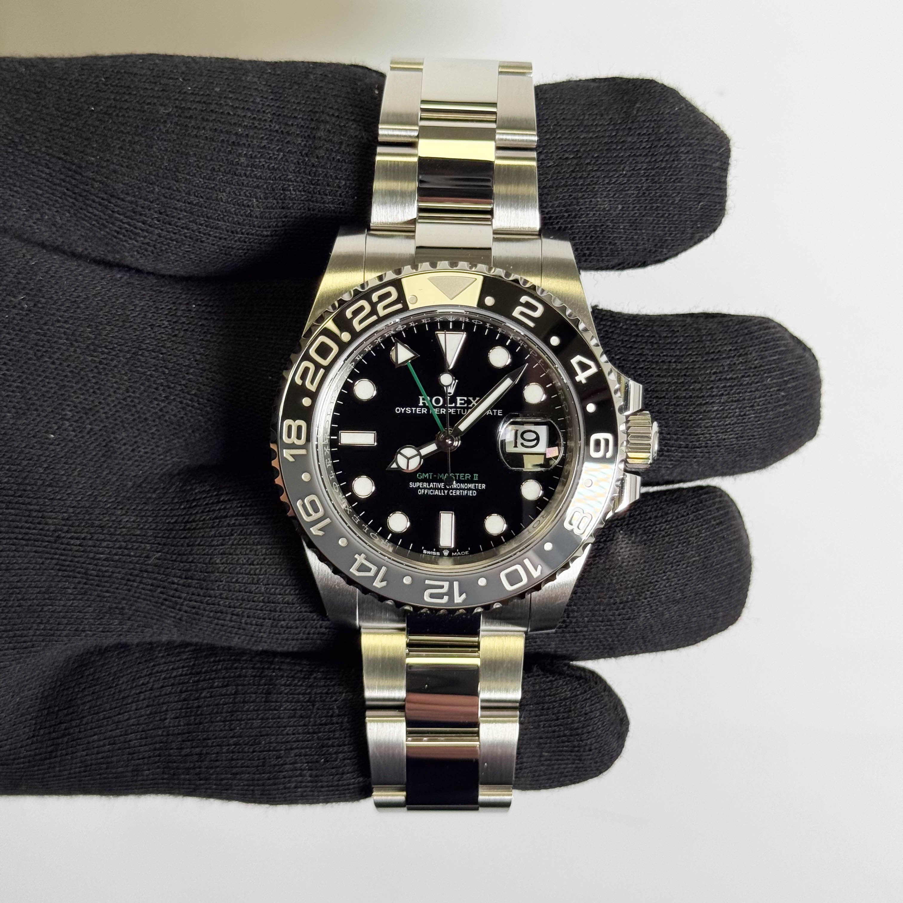 Rolex GMT-Master II 40mm Black Dial Watch Ref# 126710GRNR