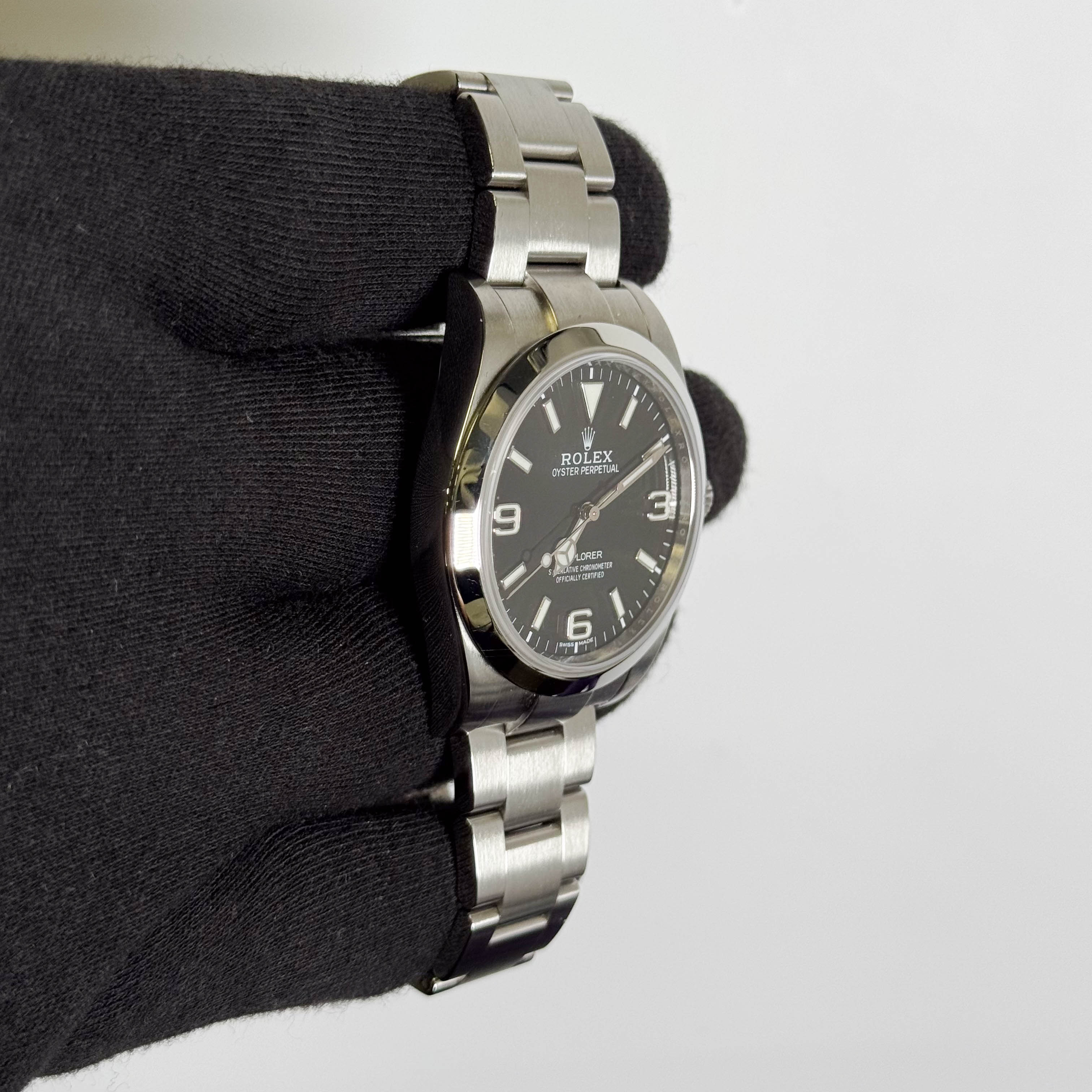 Rolex Explorer 39mm Black Dial Watch Ref# 214270