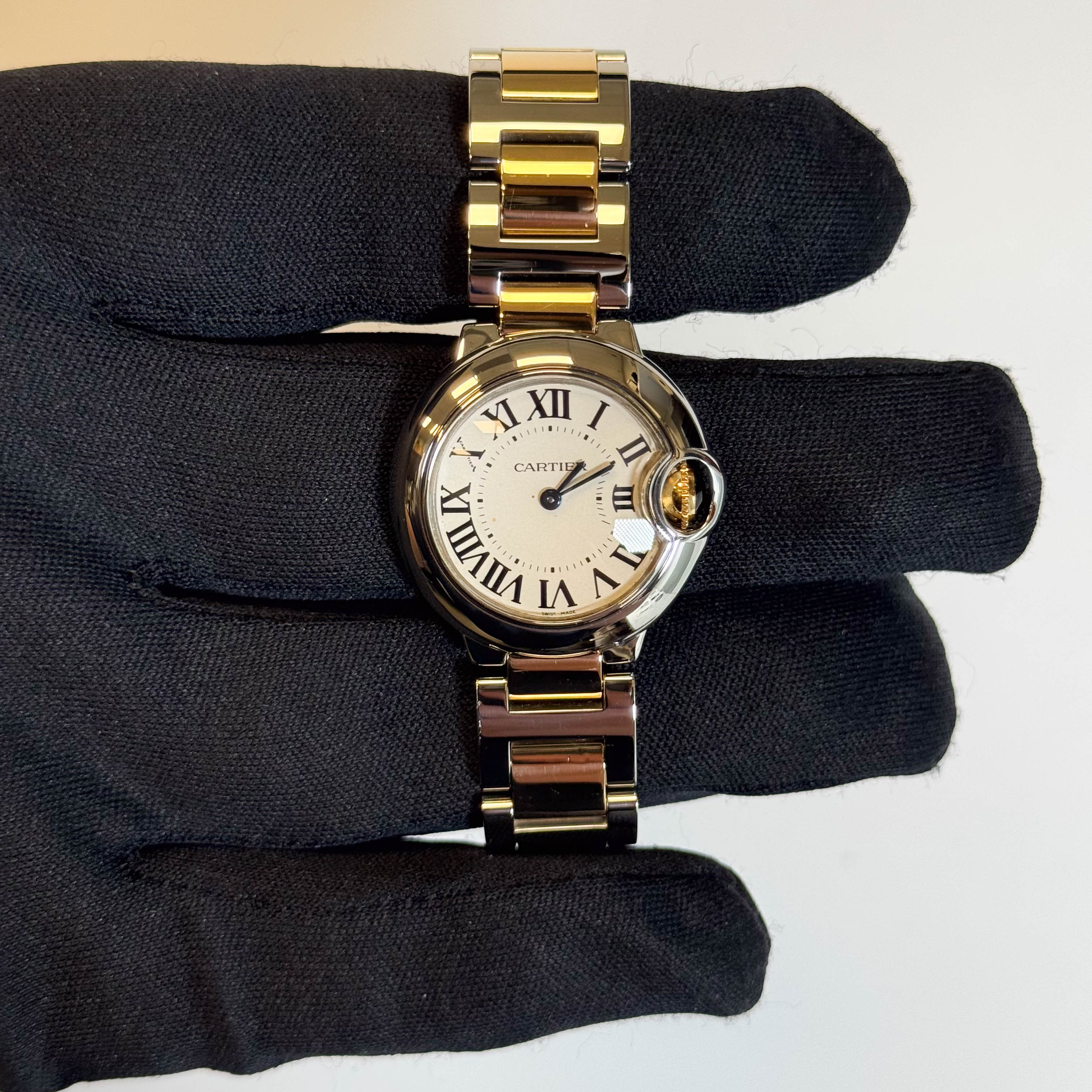 Cartier Ballon Bleu 28mm White Dial Watch Ref# W69007Z3