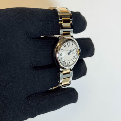 Cartier Ballon Bleu 28mm White Dial Watch Ref# W69007Z3