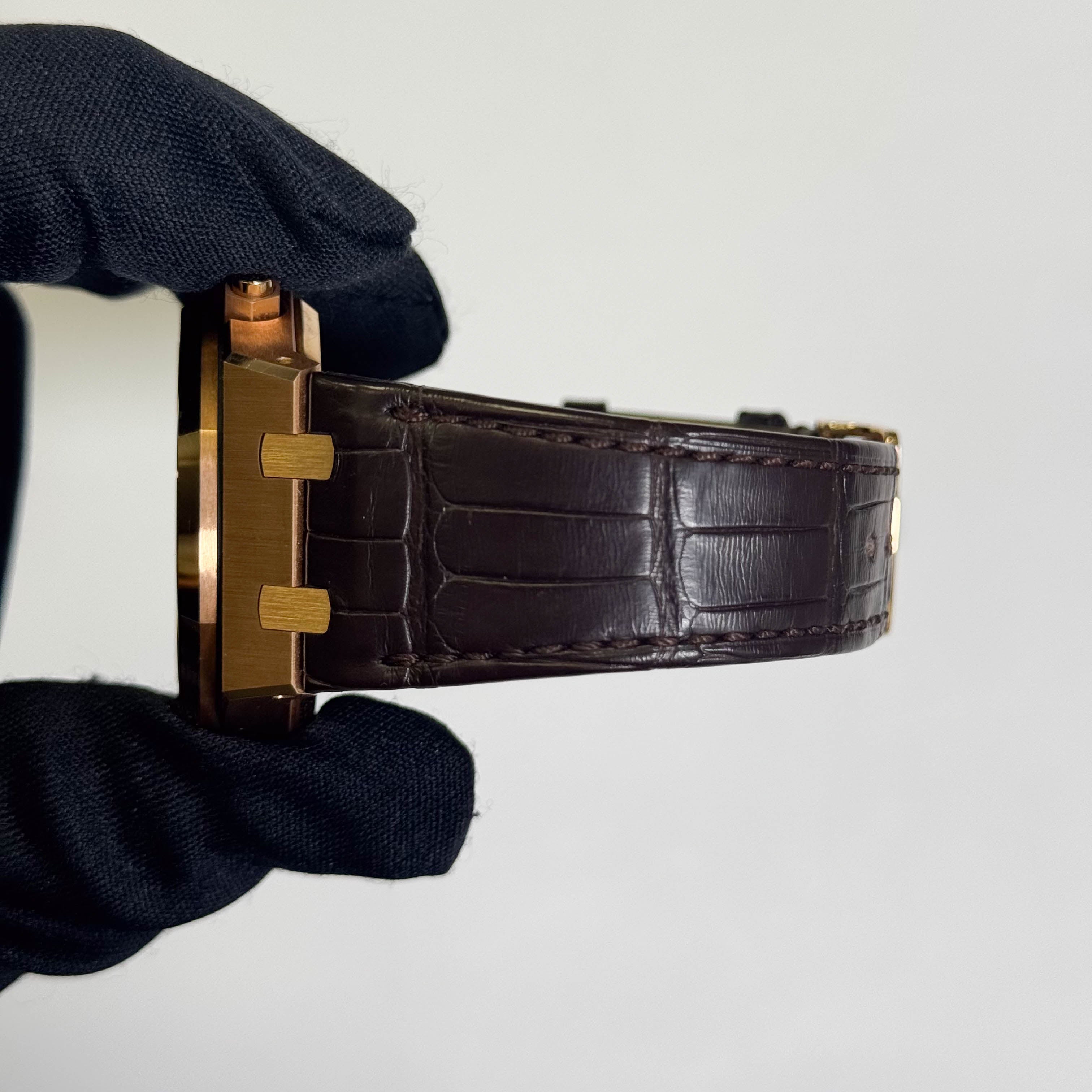 Audemars Piguet Royal Oak Rose Gold 41mm Chocolate Dial Watch Ref# 26239OR.OO.D821CR.01