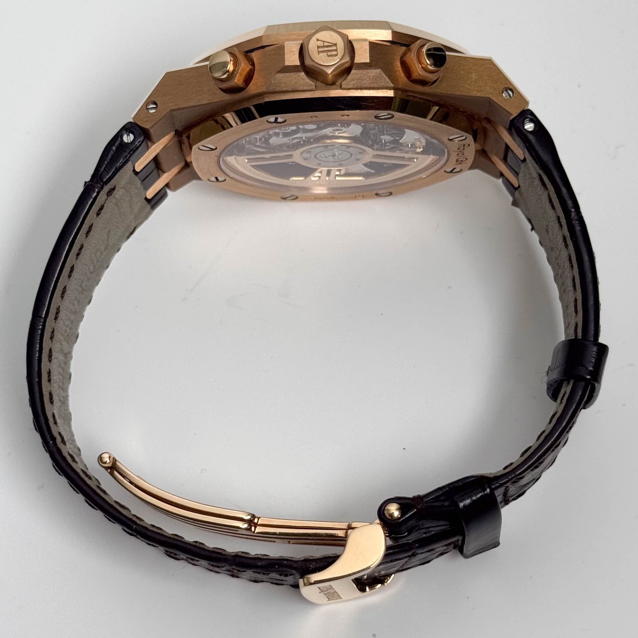 Audemars Piguet Royal Oak Rose Gold 41mm Chocolate Dial Watch Ref