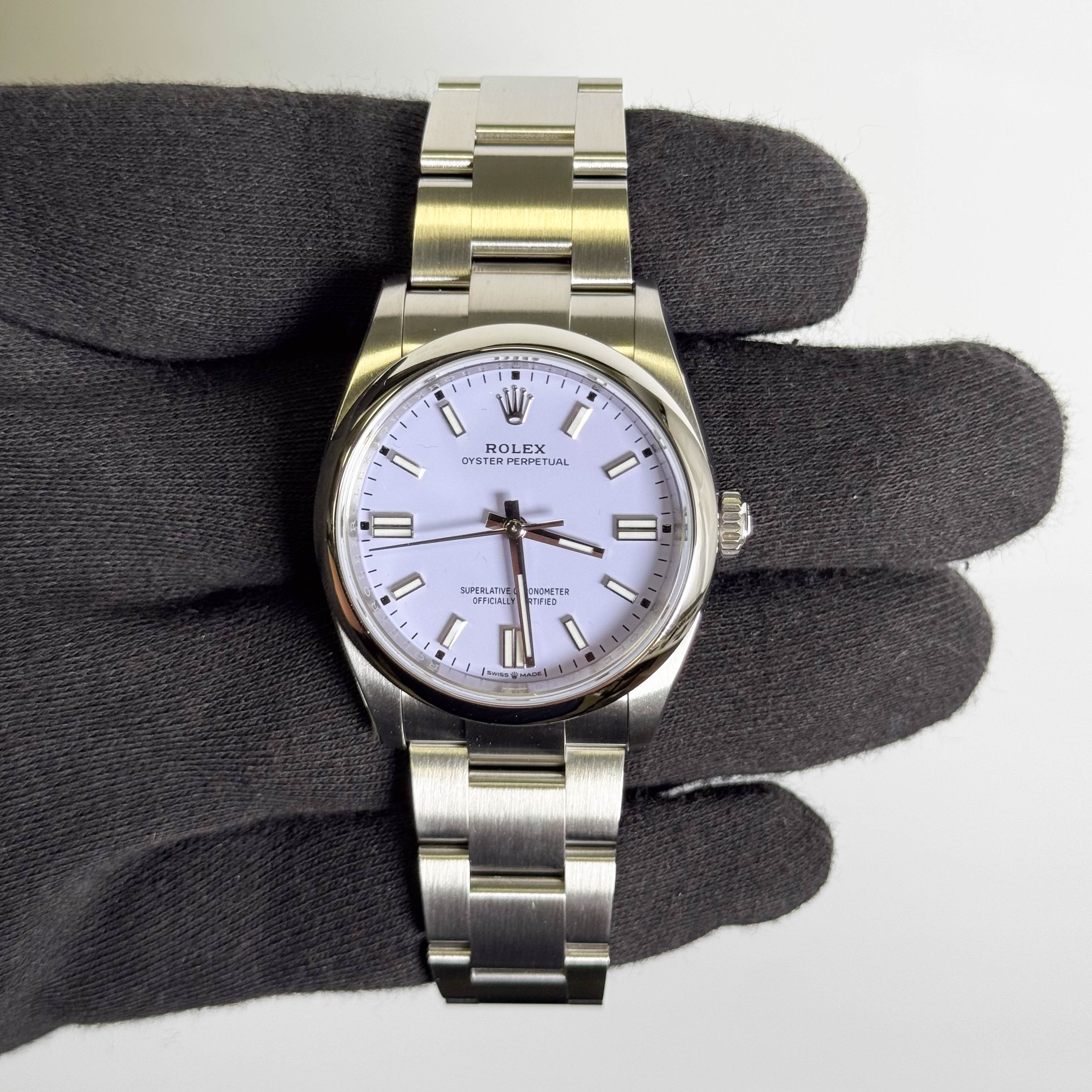 Rolex Oyster Perpetual 36mm Lavender Dial Watch Ref# 126000