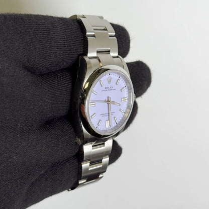 Rolex Oyster Perpetual 36mm Lavender Dial Watch Ref# 126000