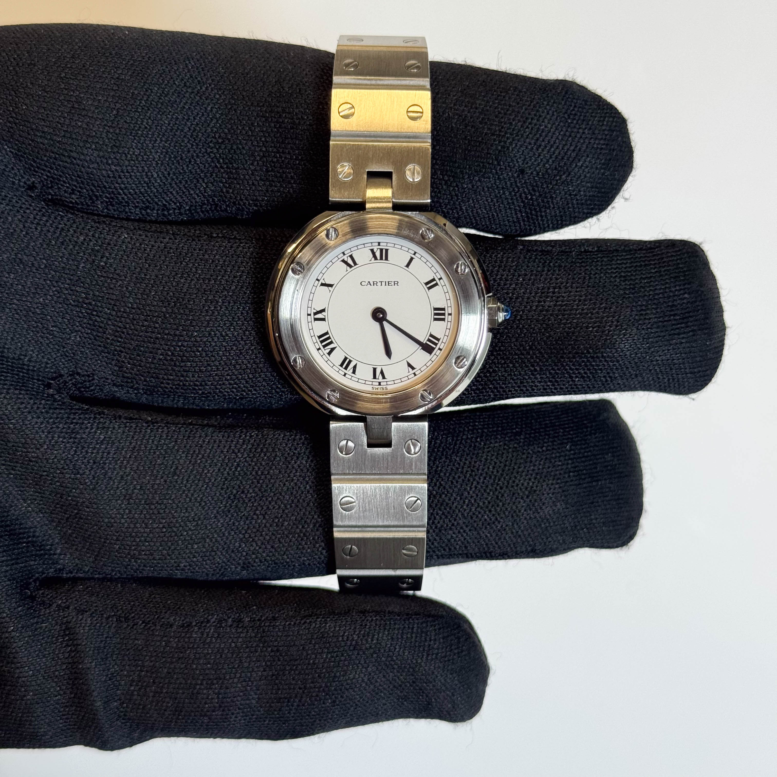 Cartier Santos Vendome 33mm White Dial Watch Ref# 81924