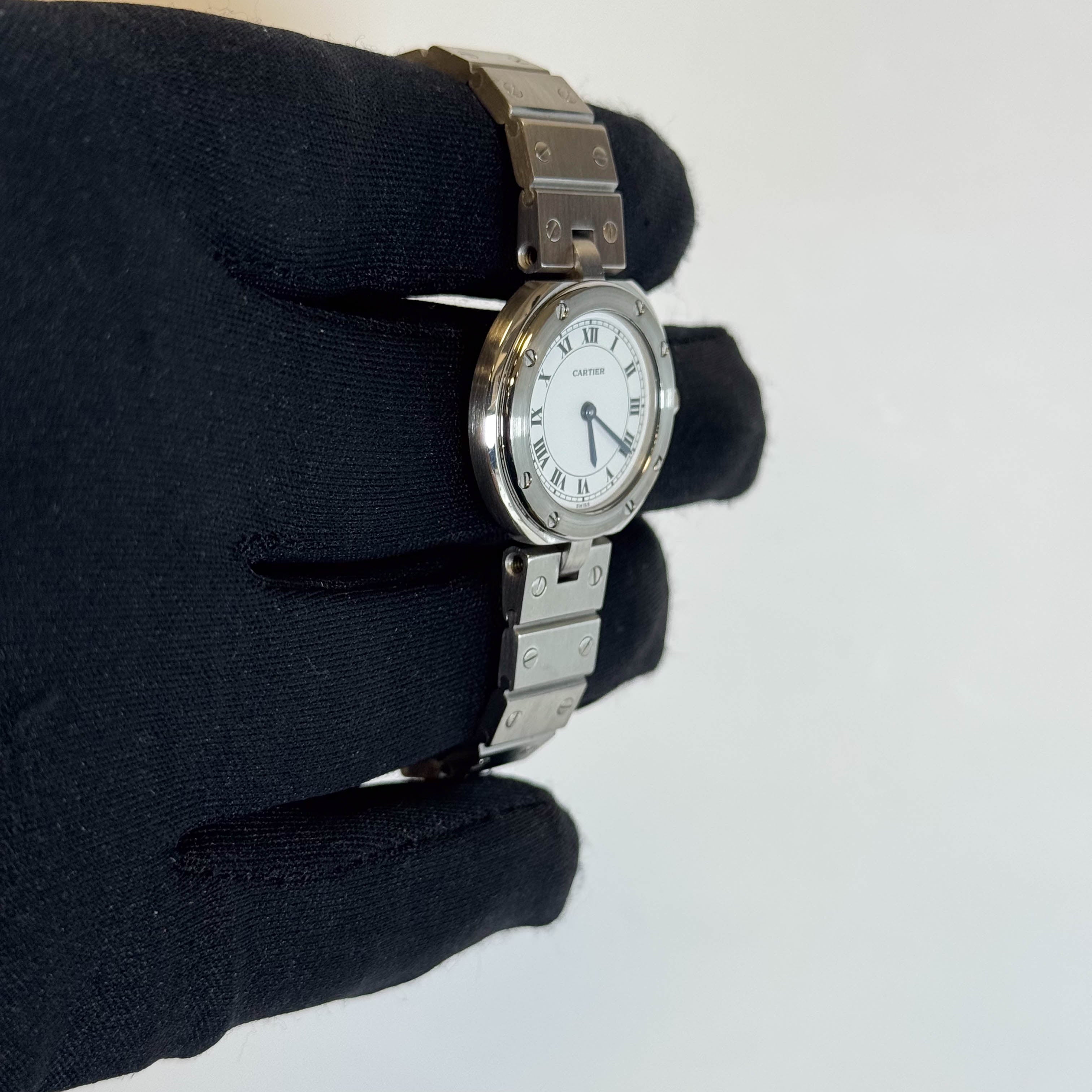 Cartier Santos Vendome 33mm White Dial Watch Ref# 81924