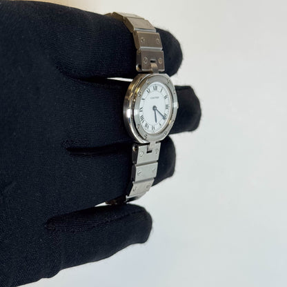 Cartier Santos Vendome 33mm White Dial Watch Ref# 81924