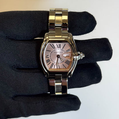 Cartier Roadster 31mm Pink Dial Watch Ref# W62017V3