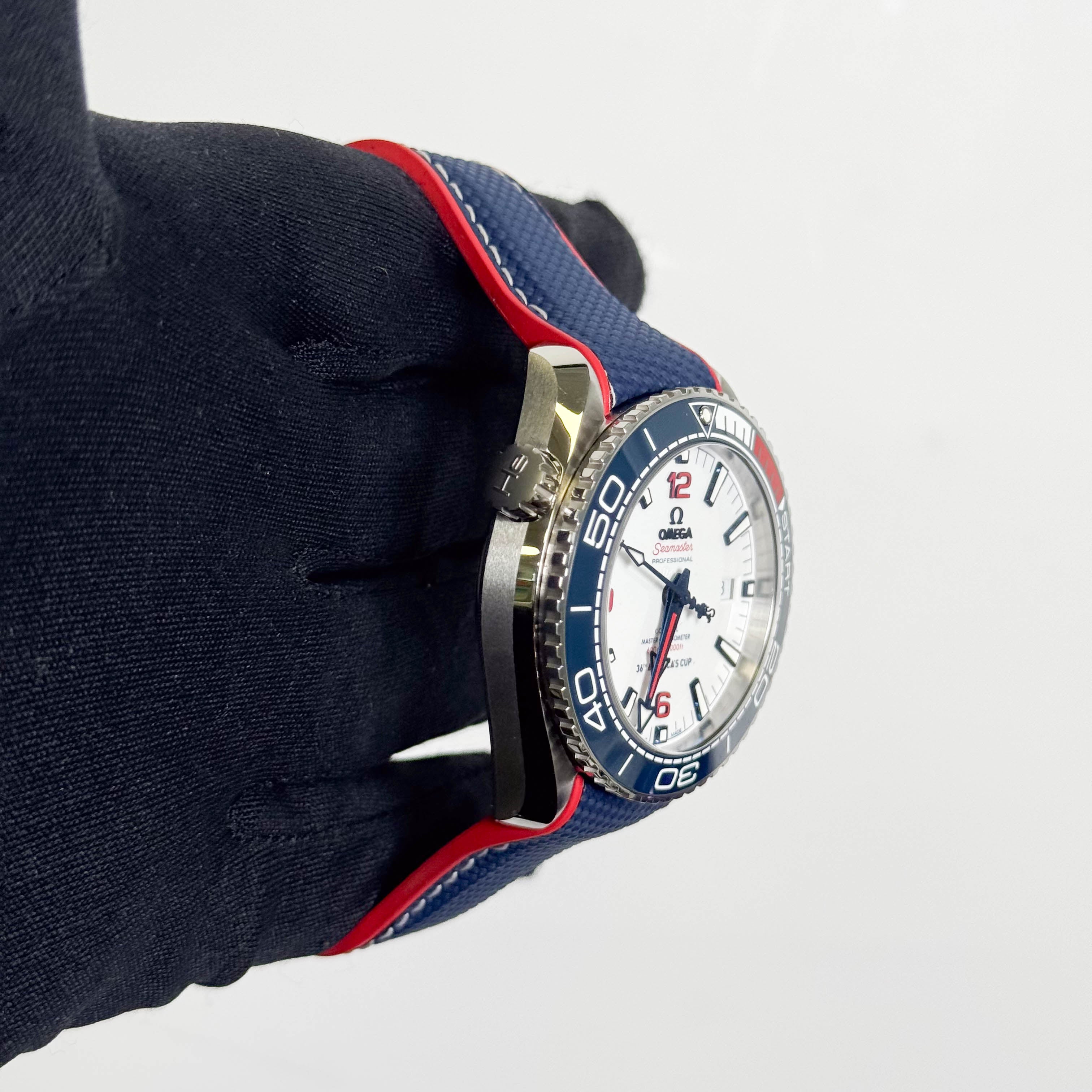 Omega Seamster Planet Ocean 43.5mm White Dial Watch Ref# 215.32.43.21.04.001 - Happy Jewelers Fine Jewelry Lifetime Warranty