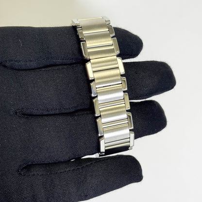 Cartier Tank Stainless Steel 25mm White/Ivory Dial Watch Ref# W51011Q3 - Happy Jewelers Fine Jewelry Lifetime Warranty