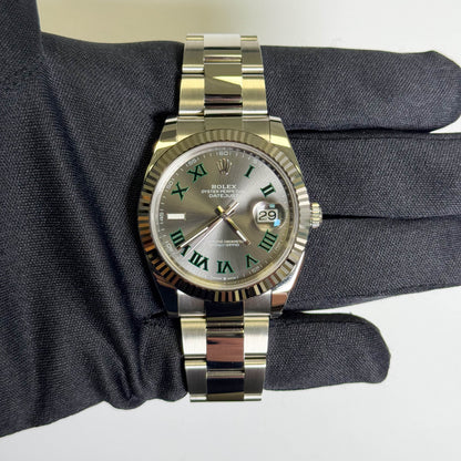 Rolex Datejust 41mm Wimbledon Dial Watch Ref# 126334 - Happy Jewelers Fine Jewelry Lifetime Warranty
