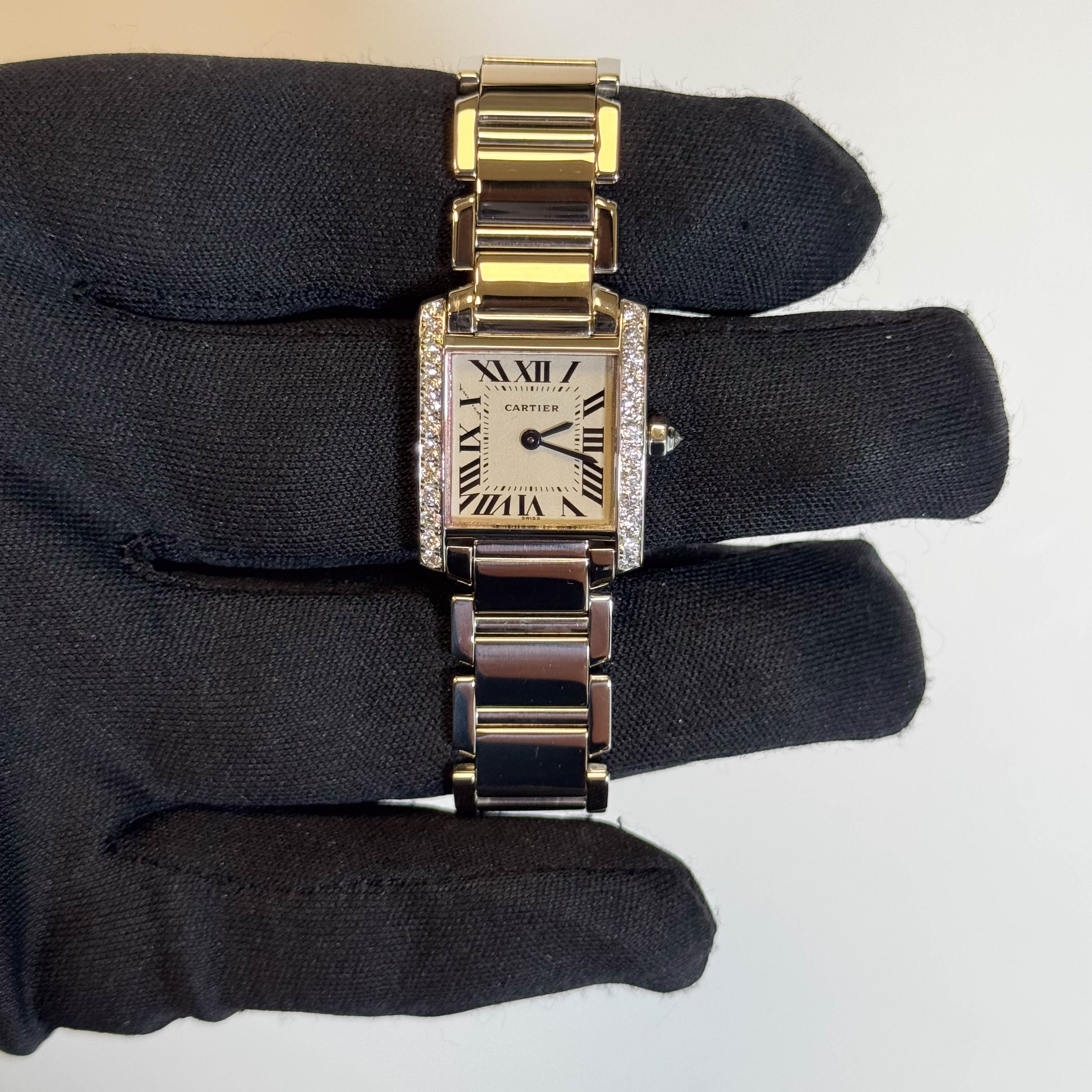 Cartier Tank 25mm White Dial Watch Ref# WE1002S3