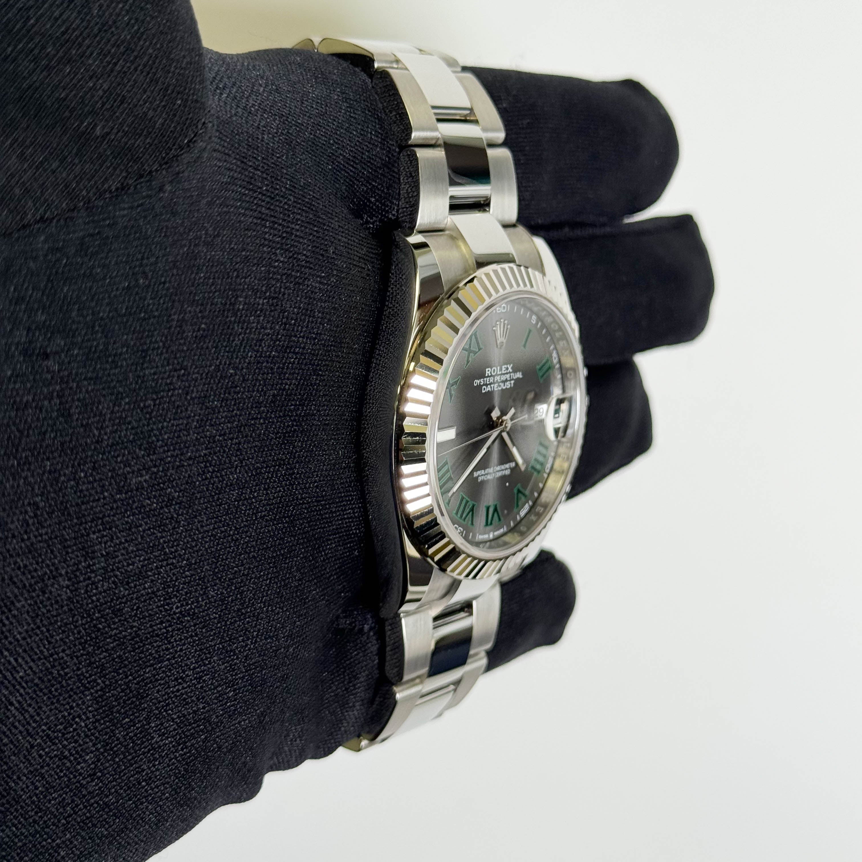 Rolex Datejust 41mm Wimbledon Dial Watch Ref# 126334 - Happy Jewelers Fine Jewelry Lifetime Warranty