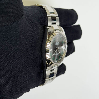 Rolex Datejust 41mm Wimbledon Dial Watch Ref# 126334 - Happy Jewelers Fine Jewelry Lifetime Warranty