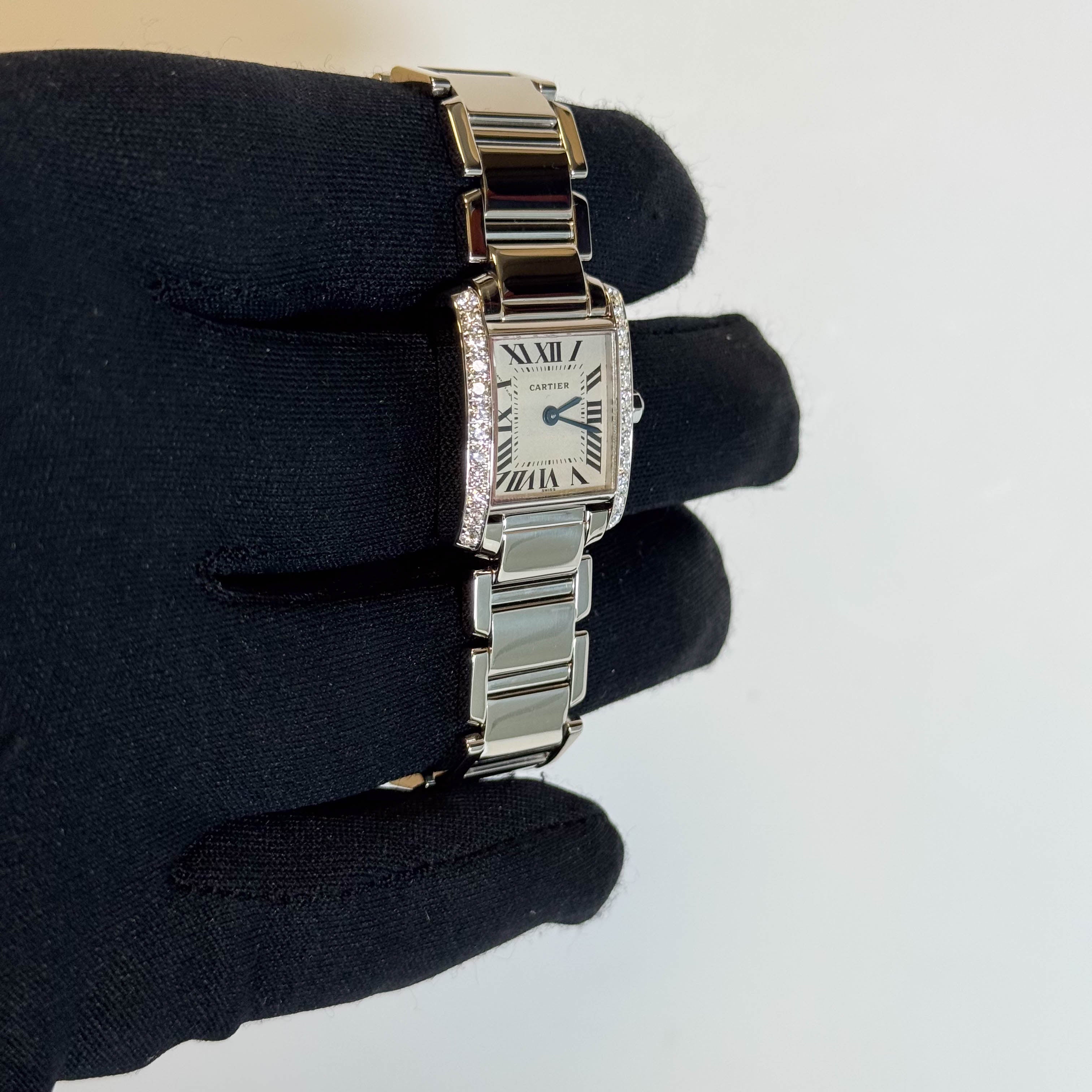 Cartier Tank 25mm White Dial Watch Ref# WE1002S3