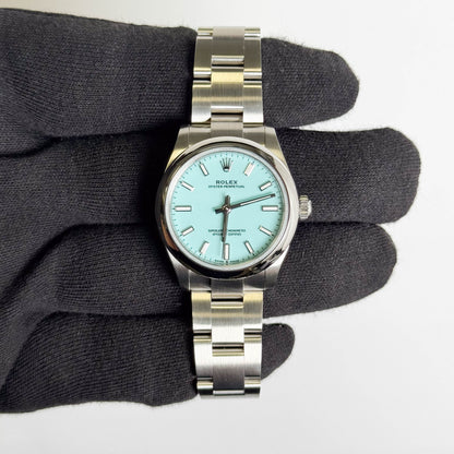 Rolex Oyster Perpetual 31mm Tiffany Dial Watch Ref# 277200