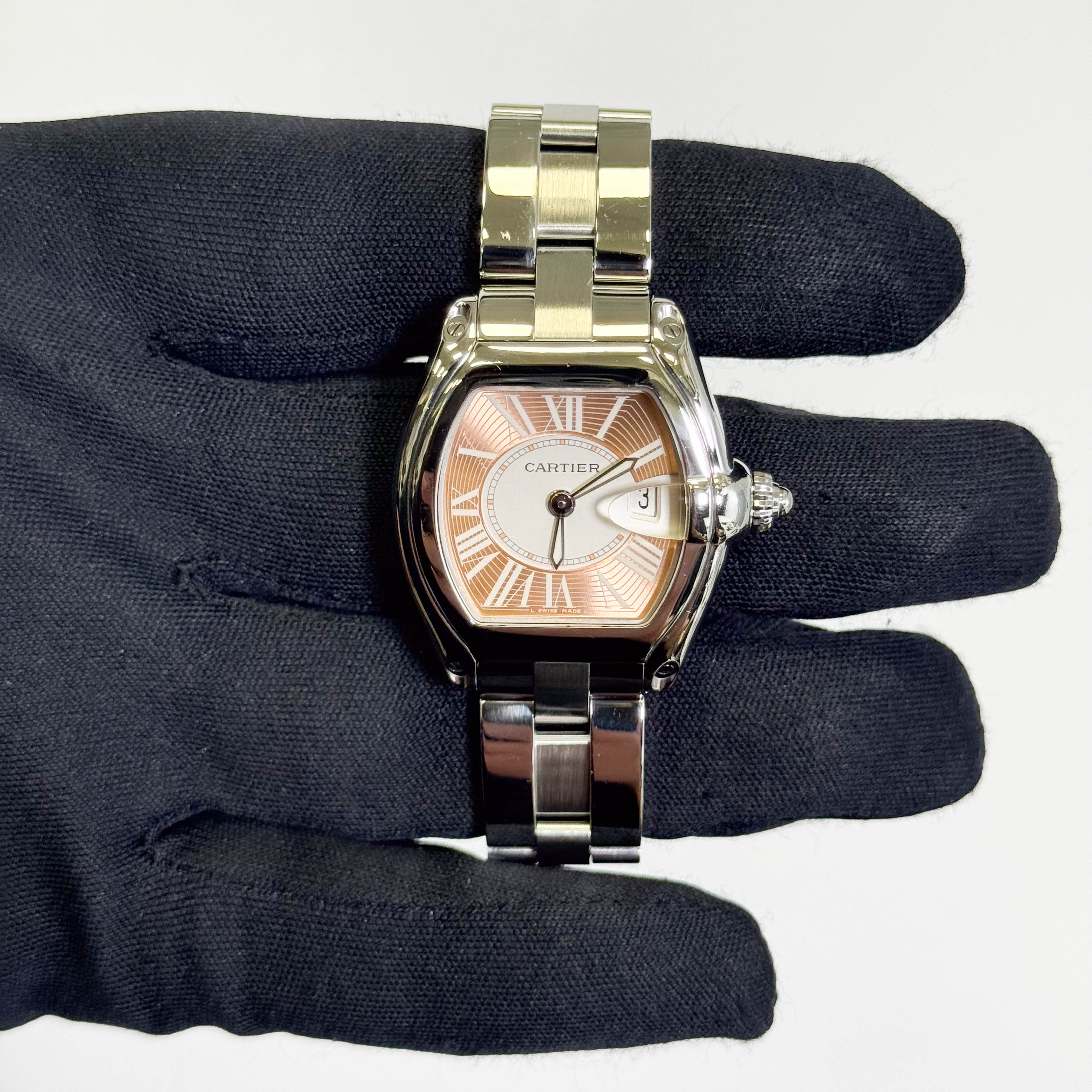 Cartier Roadster 30mm Pink Dial Watch Ref# W62054V3 – Happy Jewelers
