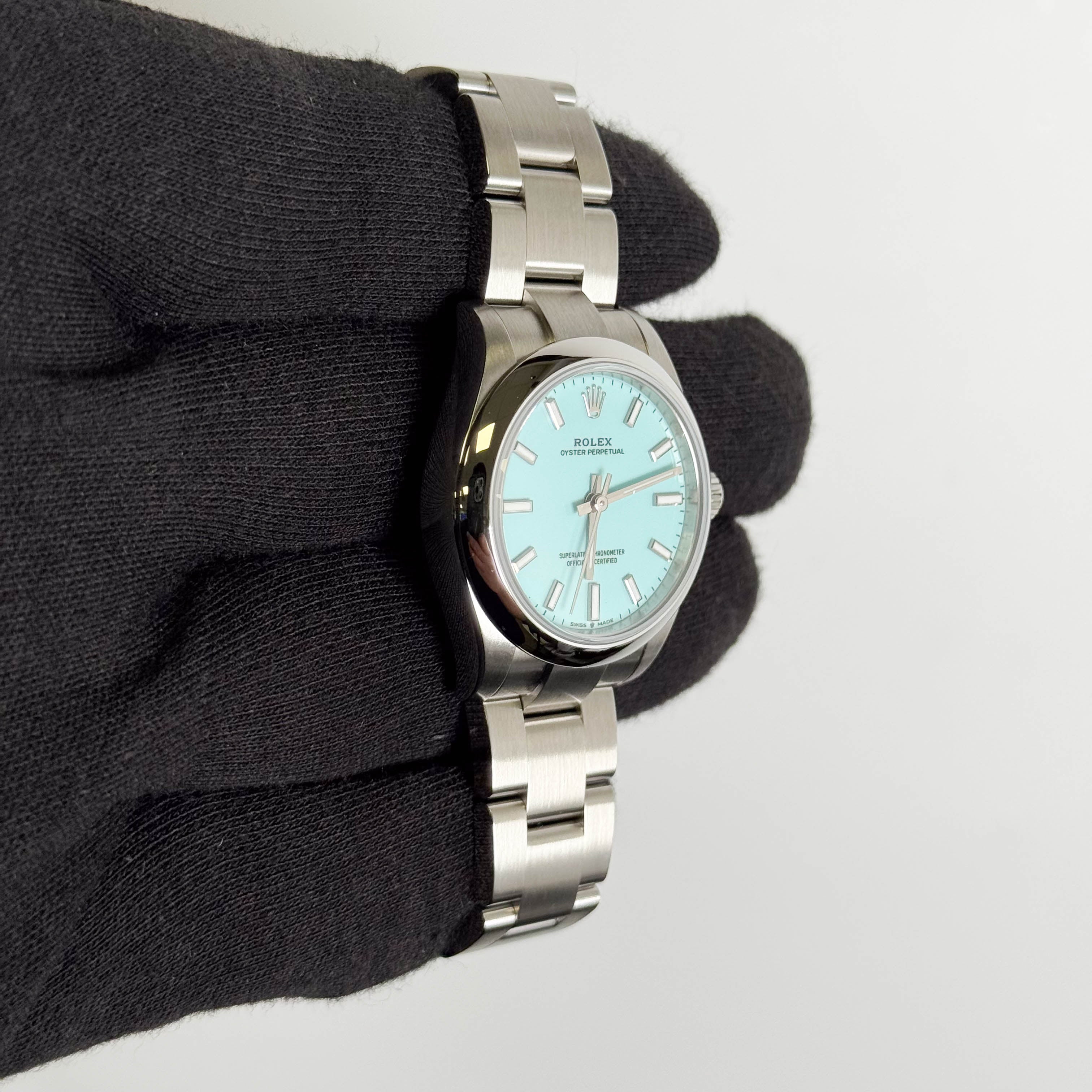 Rolex Oyster Perpetual 31mm Tiffany Dial Watch Ref# 277200