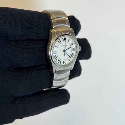 Cartier Ronde 30mm White Dial Watch Ref# W20027K1 - Happy Jewelers Fine Jewelry Lifetime Warranty