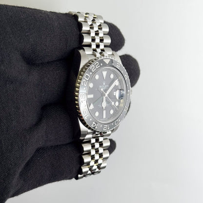 Rolex GMT-Master II 40mm Black Dial Watch Ref# 126710GRNR