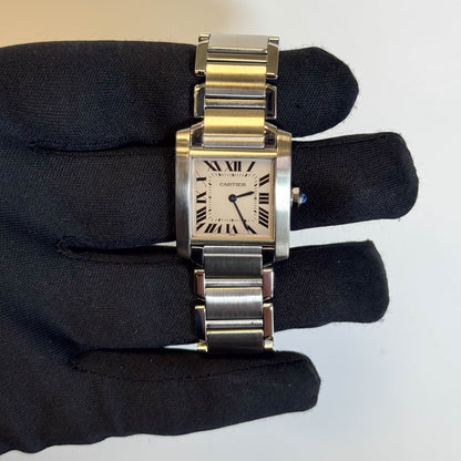Cartier Tank 25mm White Dial Watch Ref# W51003Q3