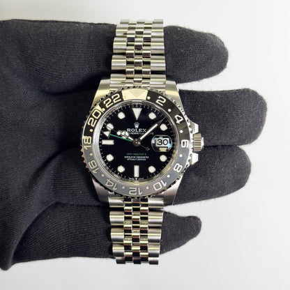 Rolex GMT-Master II 40mm Black Dial Watch Ref# 126710GRNR