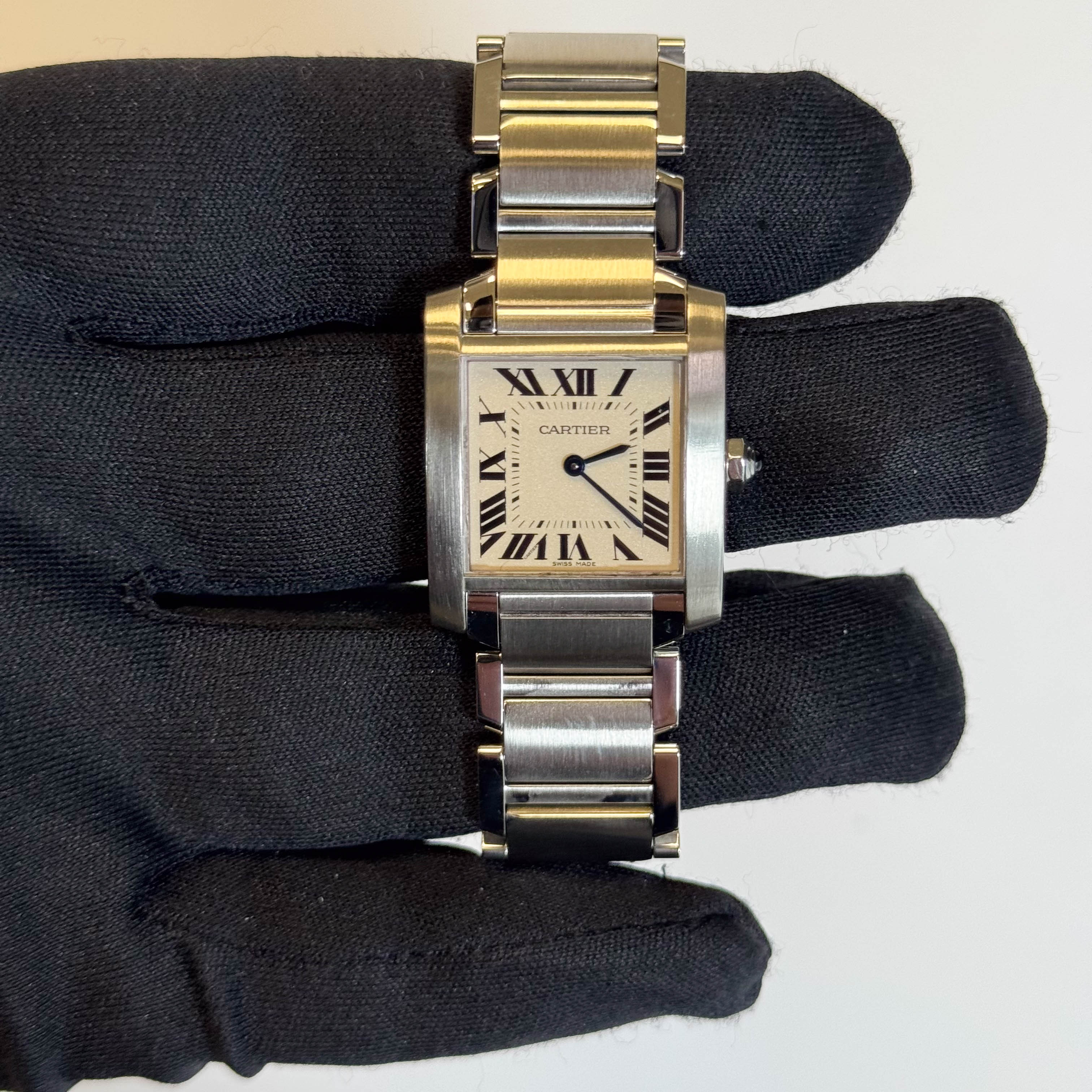 Cartier Tank 25mm Ivory Dial Watch Ref# WSTA0005