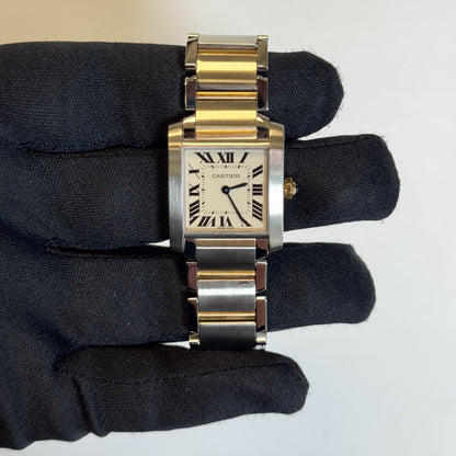 Cartier Tank 30mm Ivory Dial Watch Ref# W2TA0003