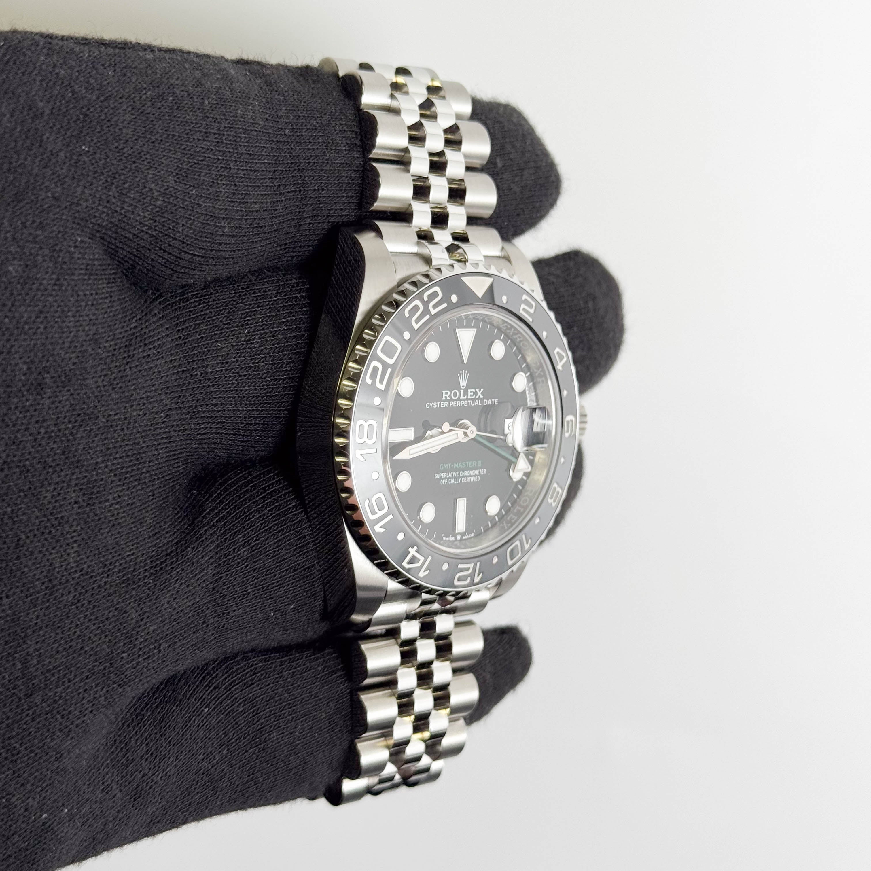Rolex GMT-Master II 40mm Black Dial Watch Ref# 126710GRNR
