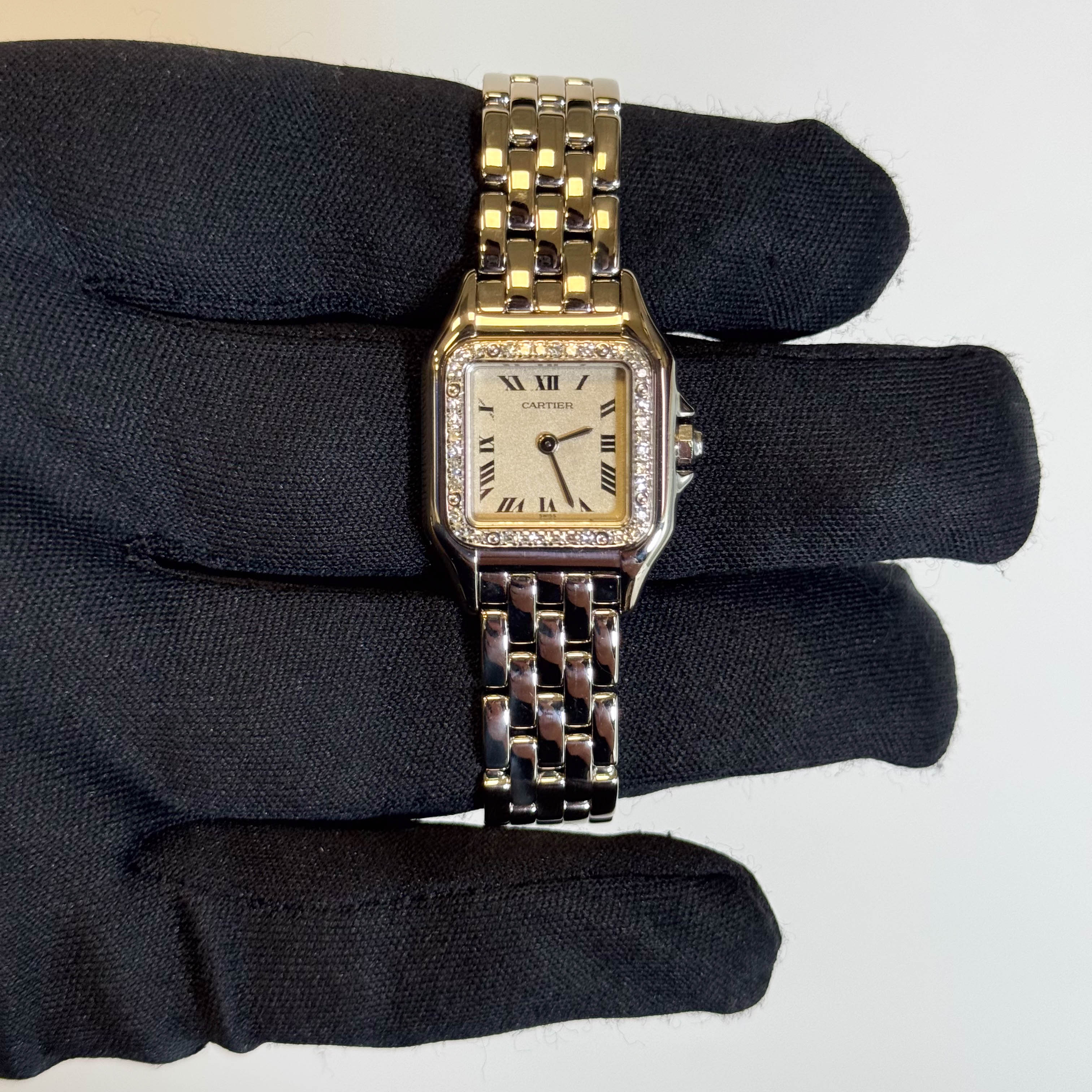 Cartier Panthere 17 mm Ivory Dial Watch Ref# WF3216F3