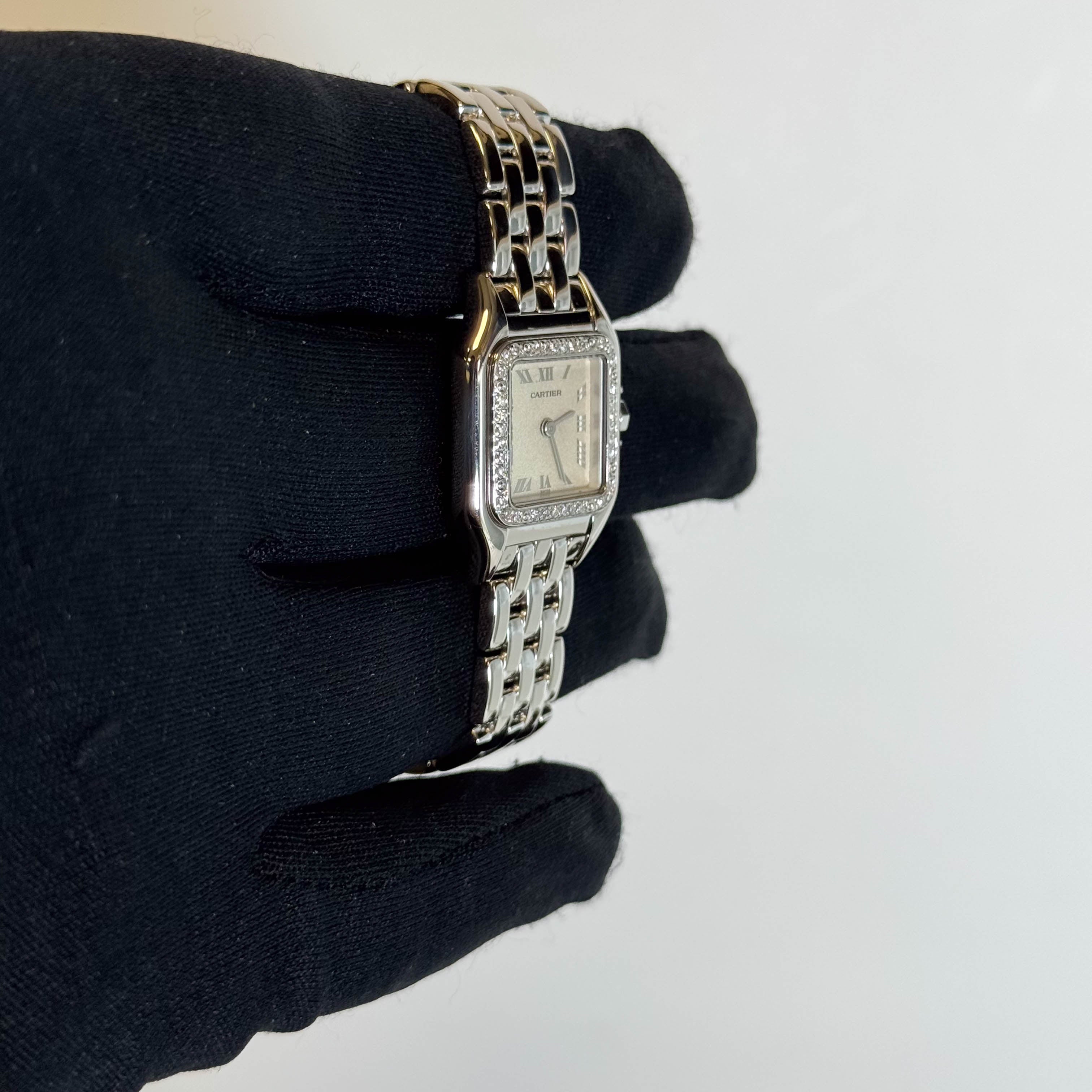 Cartier Panthere 17 mm Ivory Dial Watch Ref# WF3216F3