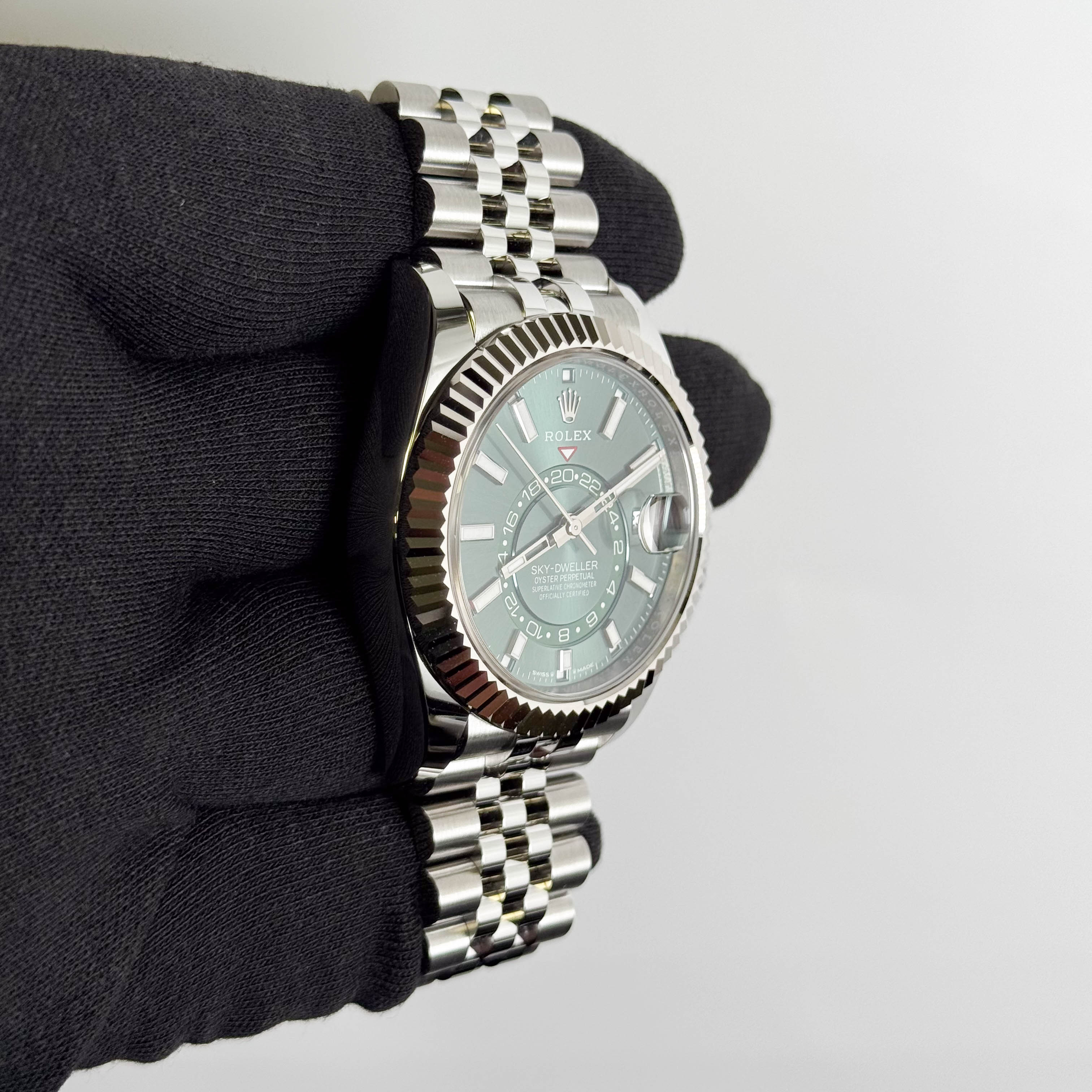 Rolex Sky-Dweller 42mm Green Dial Watch Ref# 336934