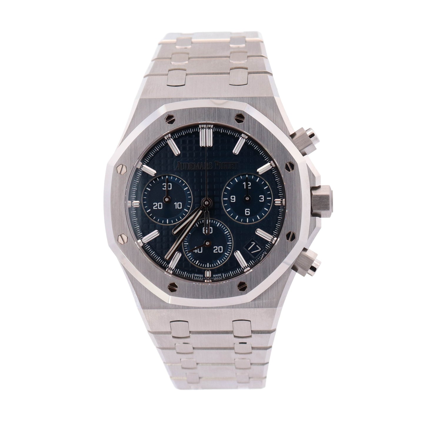 Audemars Piguet Royal Oak Stainless Steel 42mm Blue Chronograph Dial Watch Reference# 26240ST - Happy Jewelers Fine Jewelry Lifetime Warranty