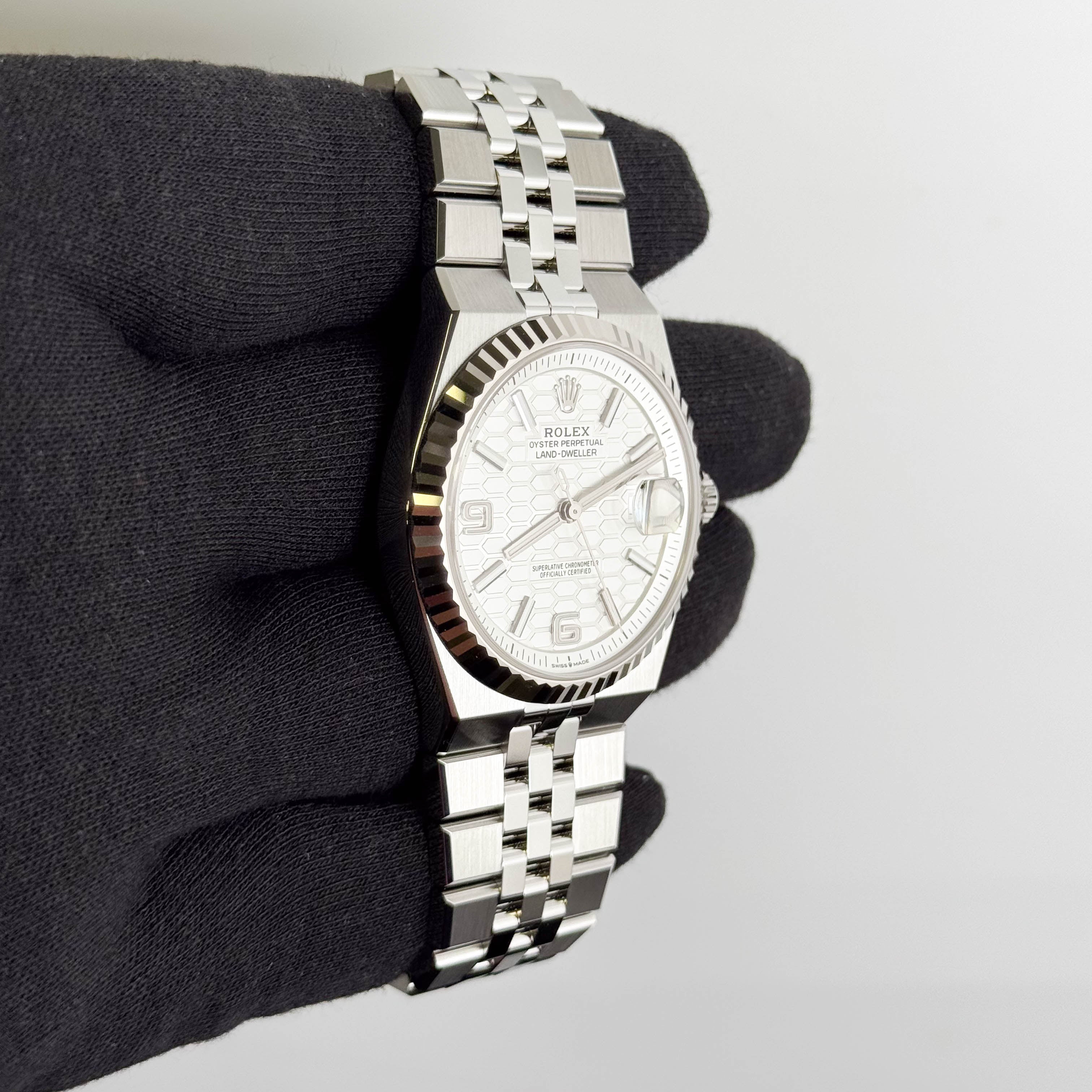 Rolex Land-Dweller 40mm White Dial Watch Ref # 127334