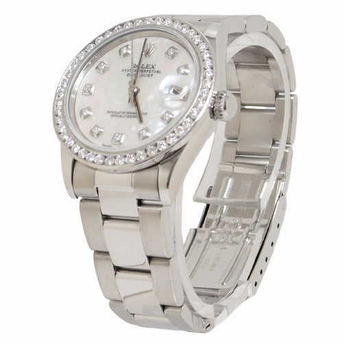 Rolex Ladies Datejust Stainless Steel 31mm White MOP Diamond Dial Watch Reference# 78274 - Happy Jewelers Fine Jewelry Lifetime Warranty