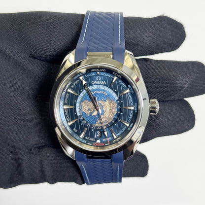 Omega Speedmaster Aquatimer 43mm Blue Earth Dial Watch Ref# 220.12.43.22.03.001 - Happy Jewelers Fine Jewelry Lifetime Warranty