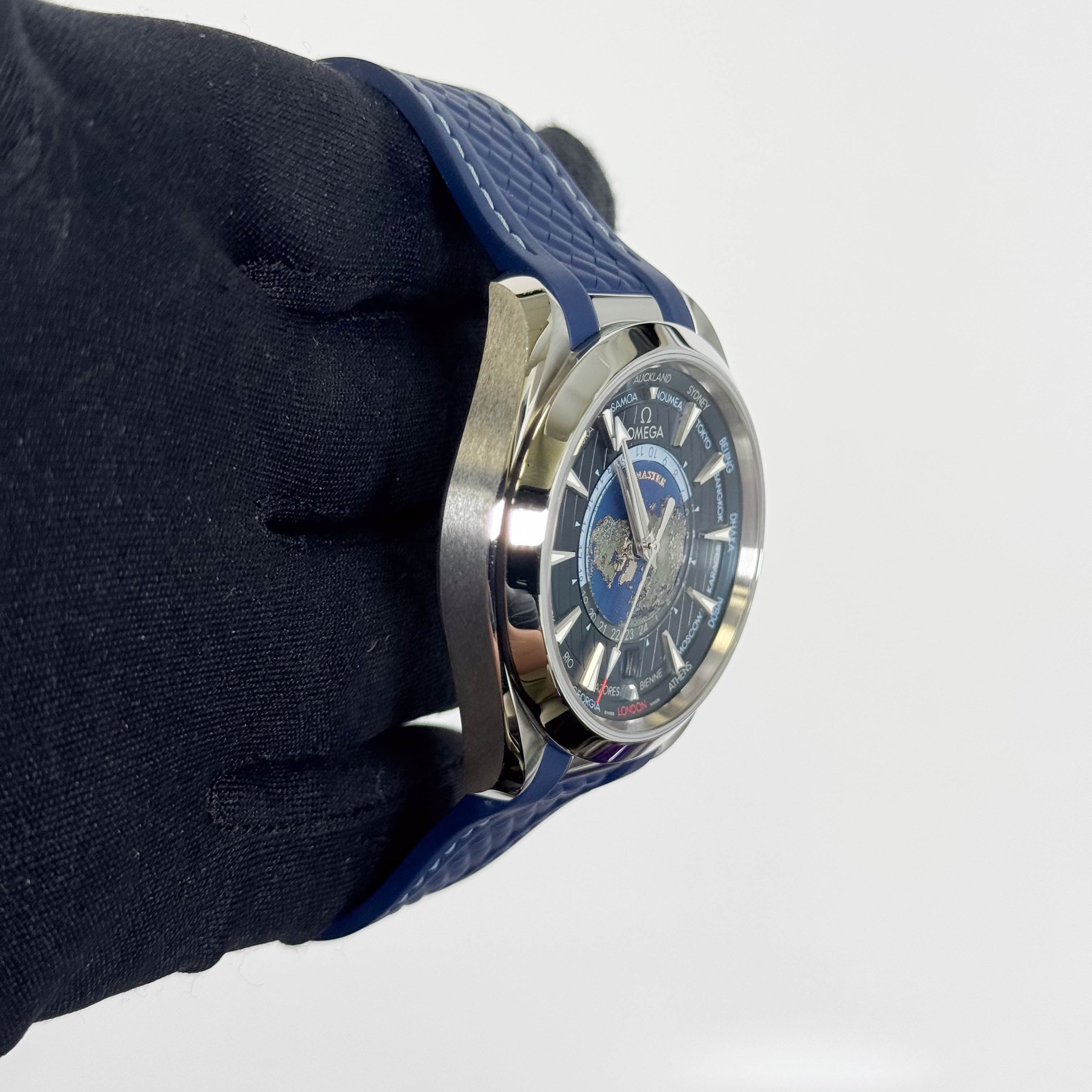 Omega Speedmaster Aquatimer 43mm Blue Earth Dial Watch Ref# 220.12.43.22.03.001 - Happy Jewelers Fine Jewelry Lifetime Warranty