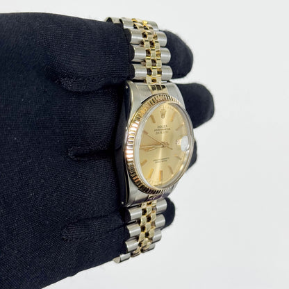 Rolex Datejust 36mm Champagne Dial Watch Ref# 16013 - Happy Jewelers Fine Jewelry Lifetime Warranty