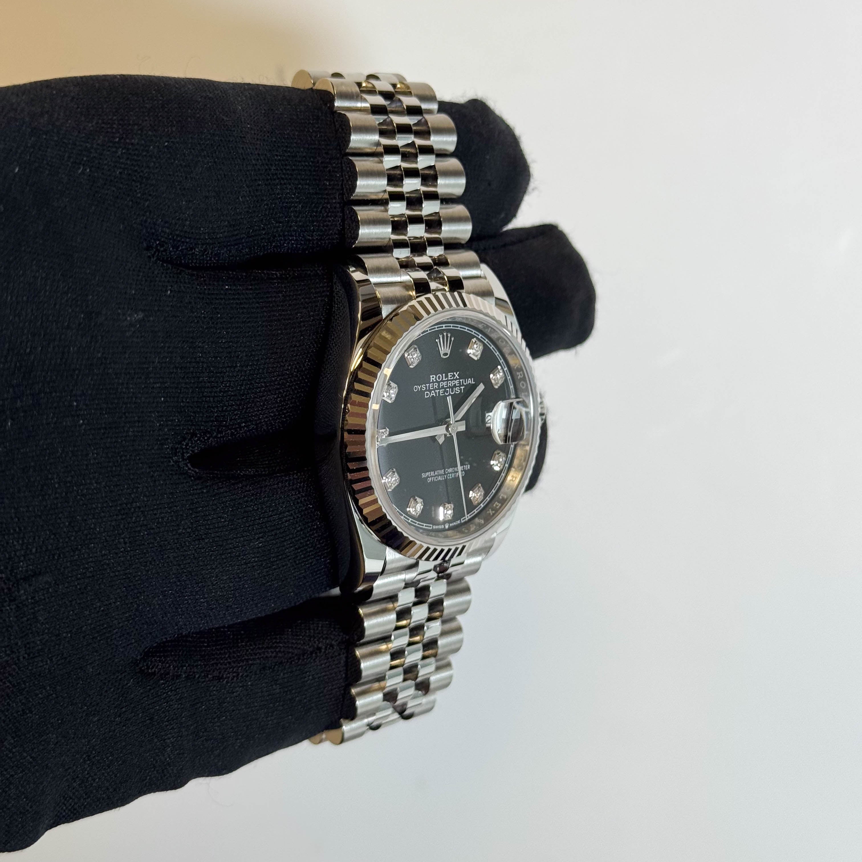 Rolex Datejust 36mm Black Dial Watch Ref# 126234